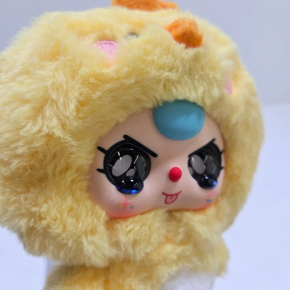 Baby Three Chick Costume Plush Keychain Duck Yellow Blind Box Art Toy Charm